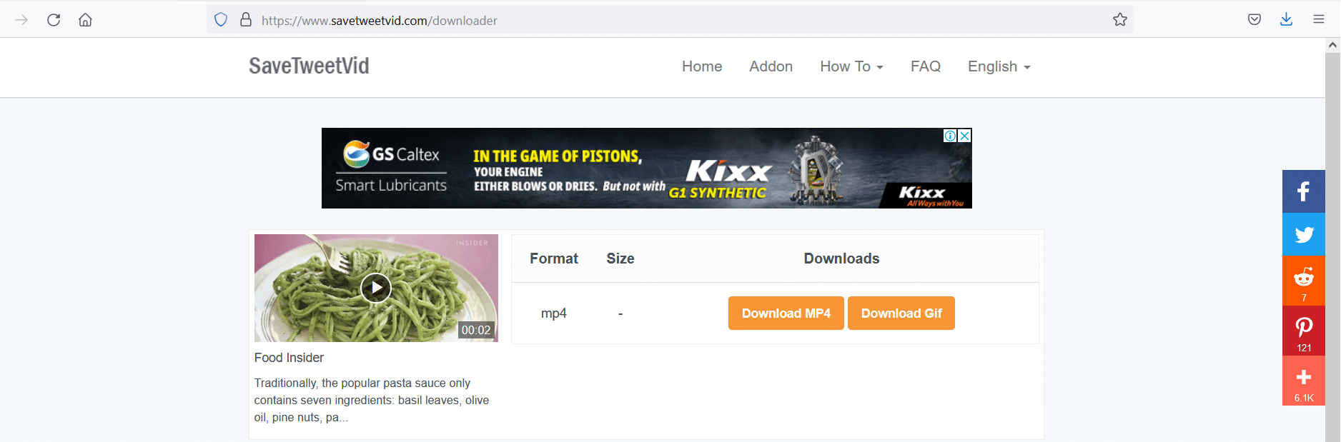 ดาวน์โหลด Gif หรือ MP4 บันทึกทวีต Vid
