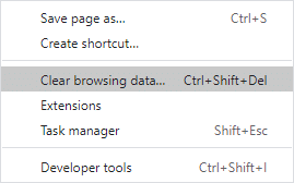 ถัดไป คลิกที่ ล้างข้อมูลการท่องเว็บ… วิดีโอ Twitter ไม่เล่น