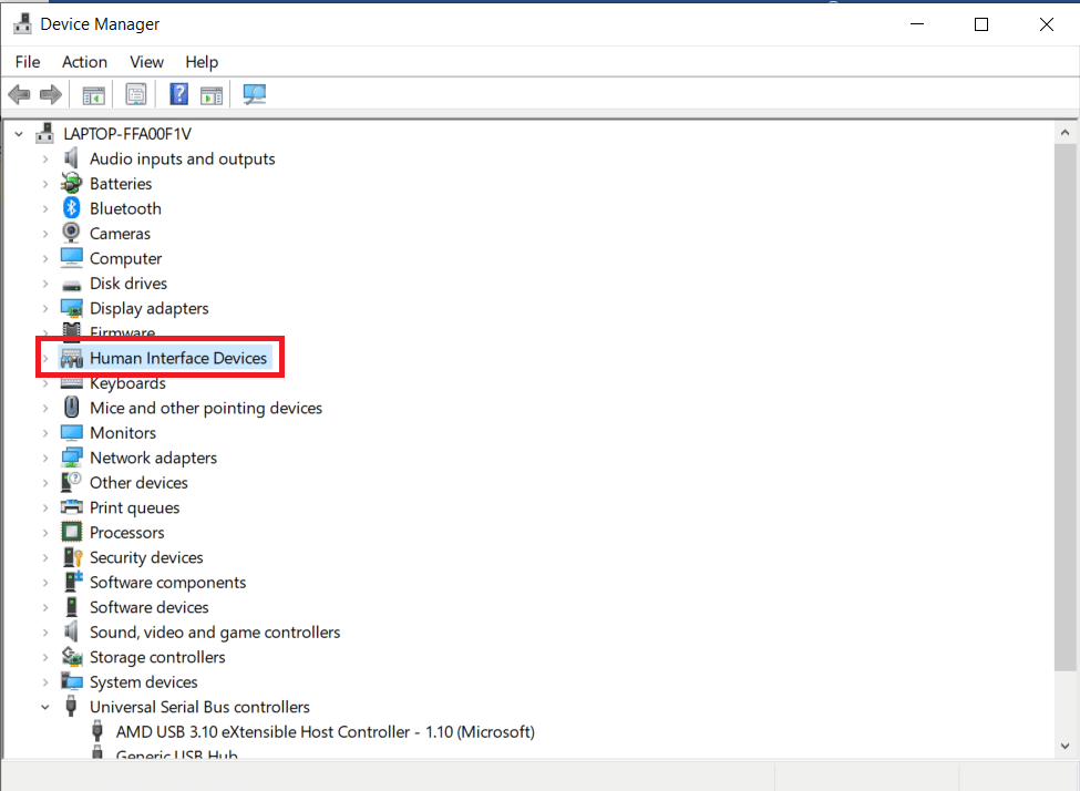 fare doppio clic su Human Interface Devices. Fix USB continua a disconnettersi e riconnettersi