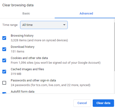 selezionare l'intervallo di tempo per il completamento dell'azione | Interrompi il blocco del download di file da parte di Google Chrome