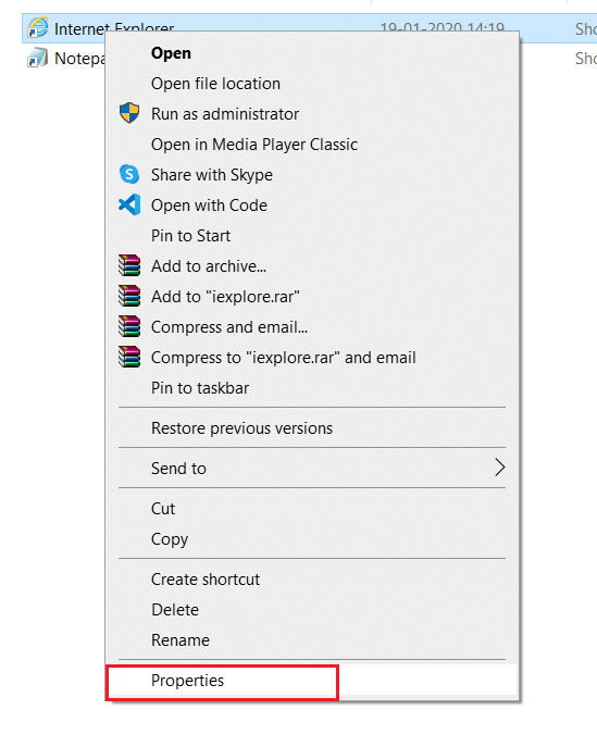 คลิกขวาที่ Internet Explorer และเลือก Properties S MIME . ตรวจไม่พบ Internet Explorer เป็นเบราว์เซอร์