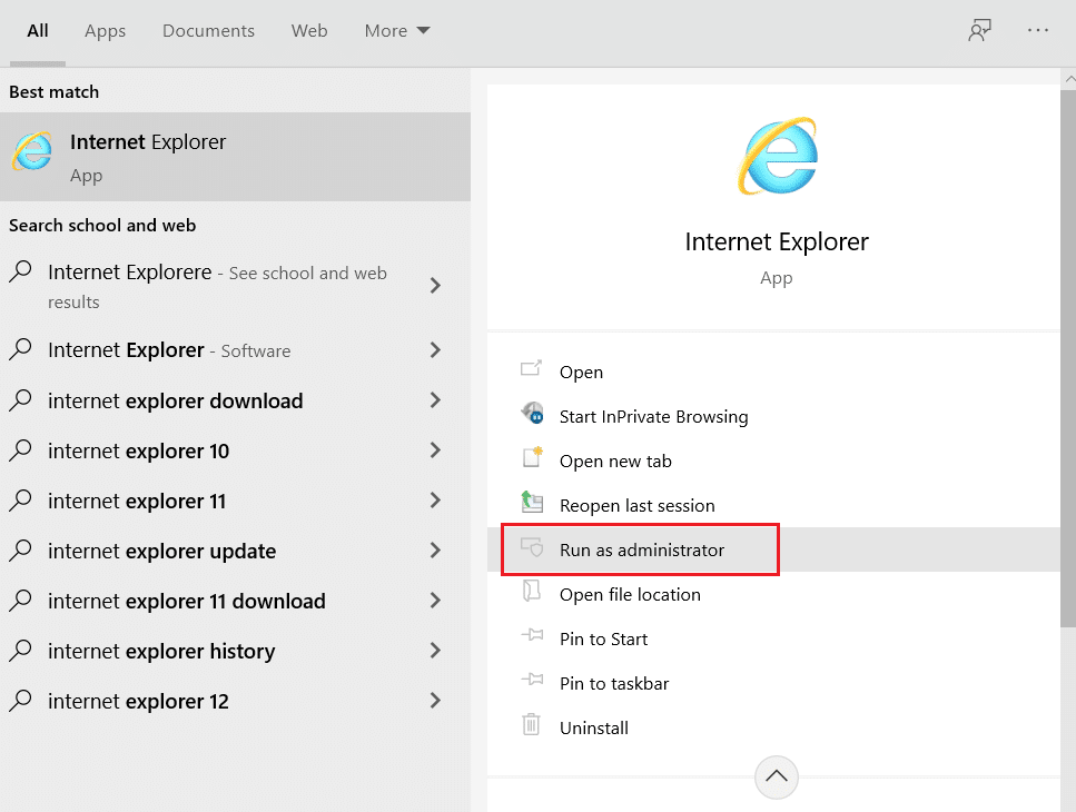 เลือกตัวเลือกเรียกใช้ในฐานะผู้ดูแลระบบใน Internet explorer ไม่สามารถแสดงเนื้อหาได้เนื่องจากตัวควบคุม S MIME ไม่พร้อมใช้งาน