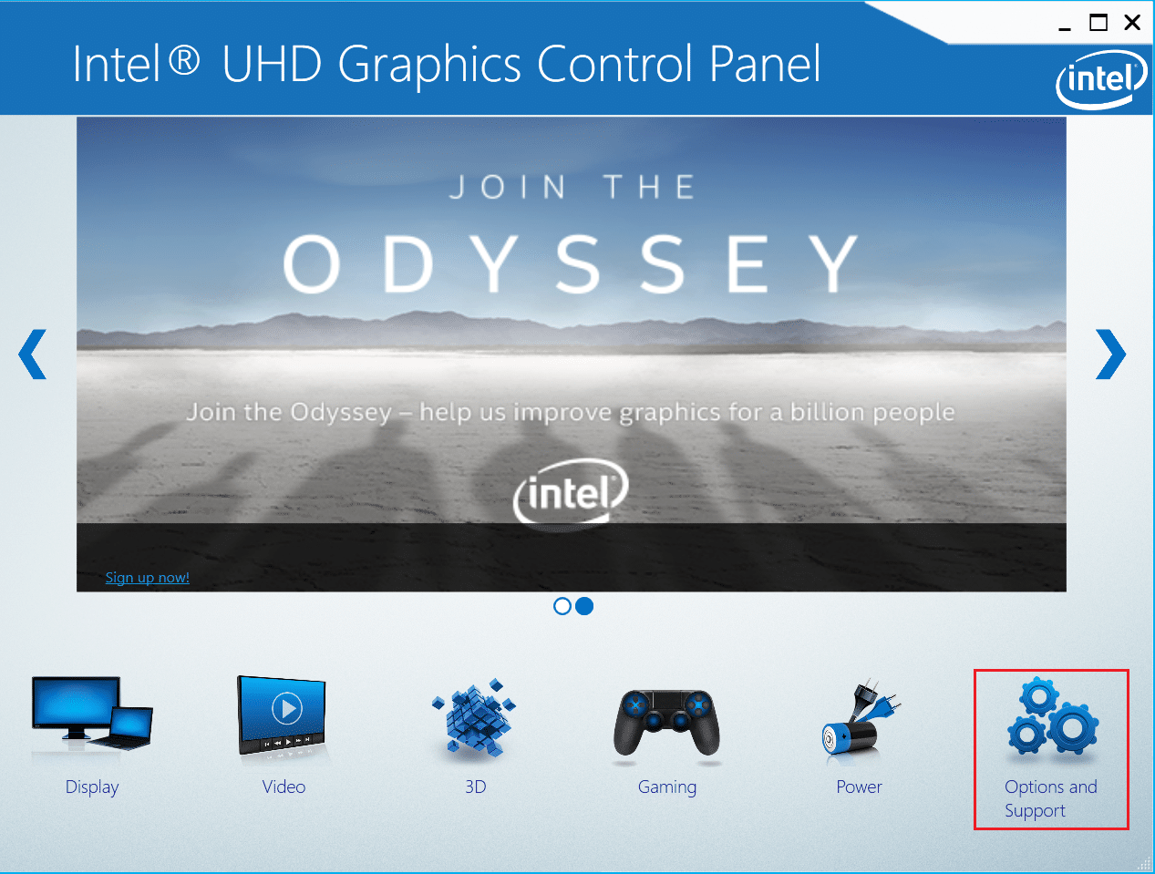 เลือกตัวเลือกและการสนับสนุนในแผงควบคุมกราฟิก Intel hkcmd . คืออะไร
