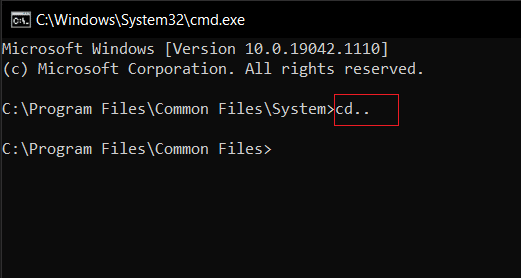 Digita il comando e premi il tasto Invio. Come cambiare directory in CMD Windows 10