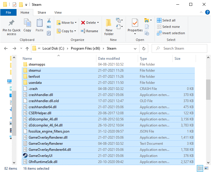 ตอนนี้ไปที่โฟลเดอร์ Steam