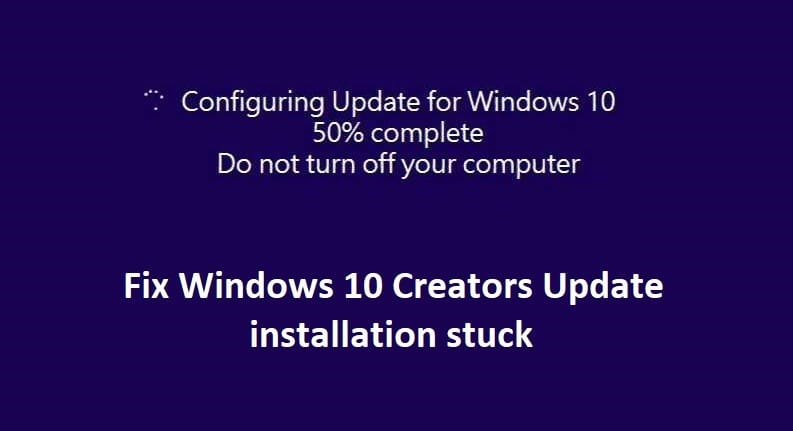 Correction de l'installation de la mise à jour de Windows 10 Creators bloquée