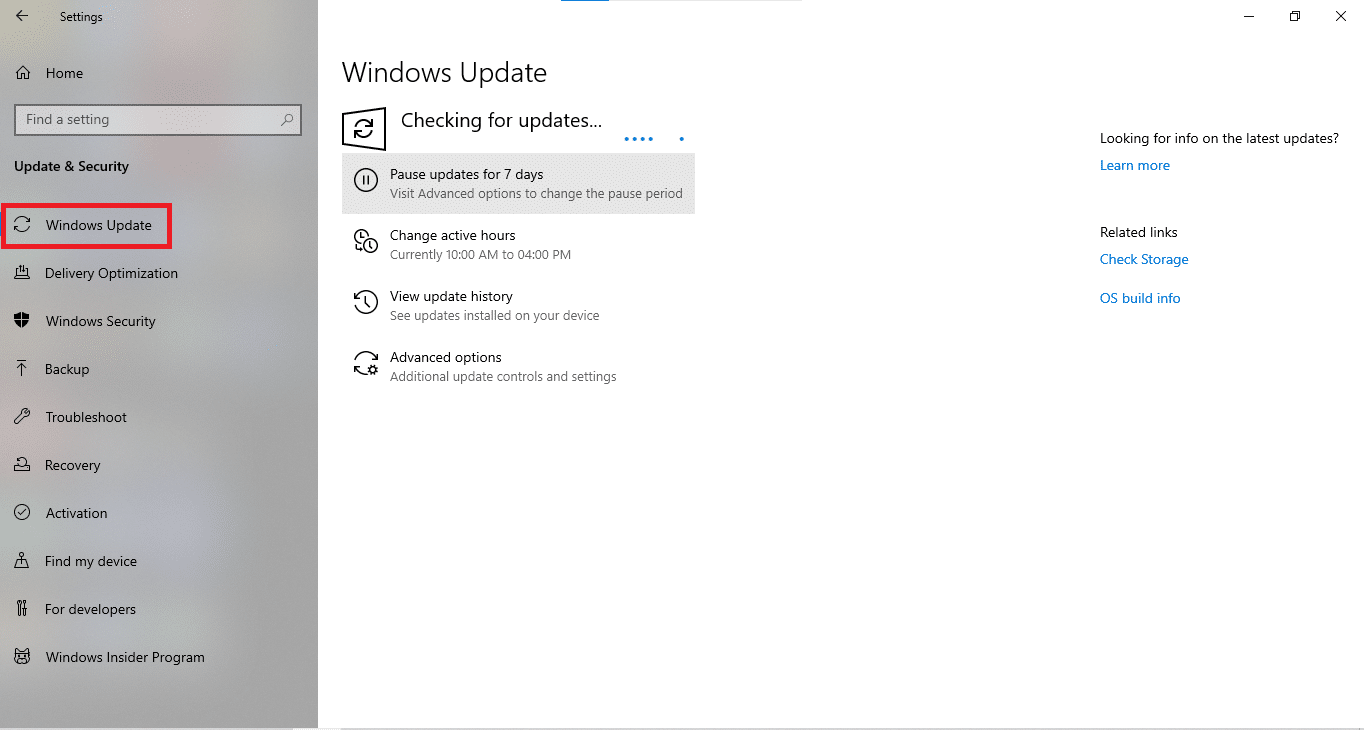 利用可能なアップデートを確認する| Spotifyが開かない問題を修正する方法