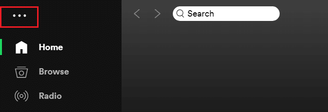 Spotifyアプリで3つの点線のアイコンを選択します。