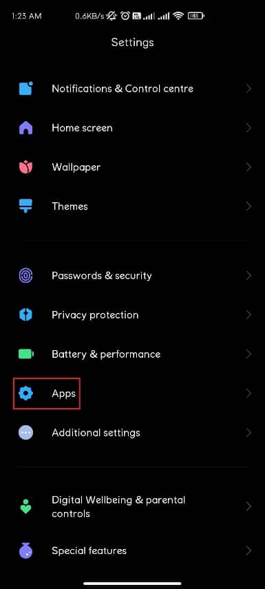 Androidの設定メニュー| Spotifyが開かない問題を修正する方法