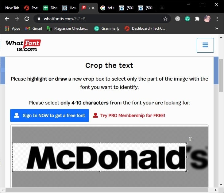 テキストを切り抜く
