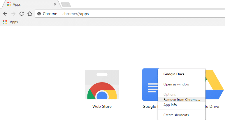 Faites un clic droit sur chacun d'eux qui s'y trouvent forcément ou que vous ne les utilisez pas et sélectionnez Supprimer de Chrome
