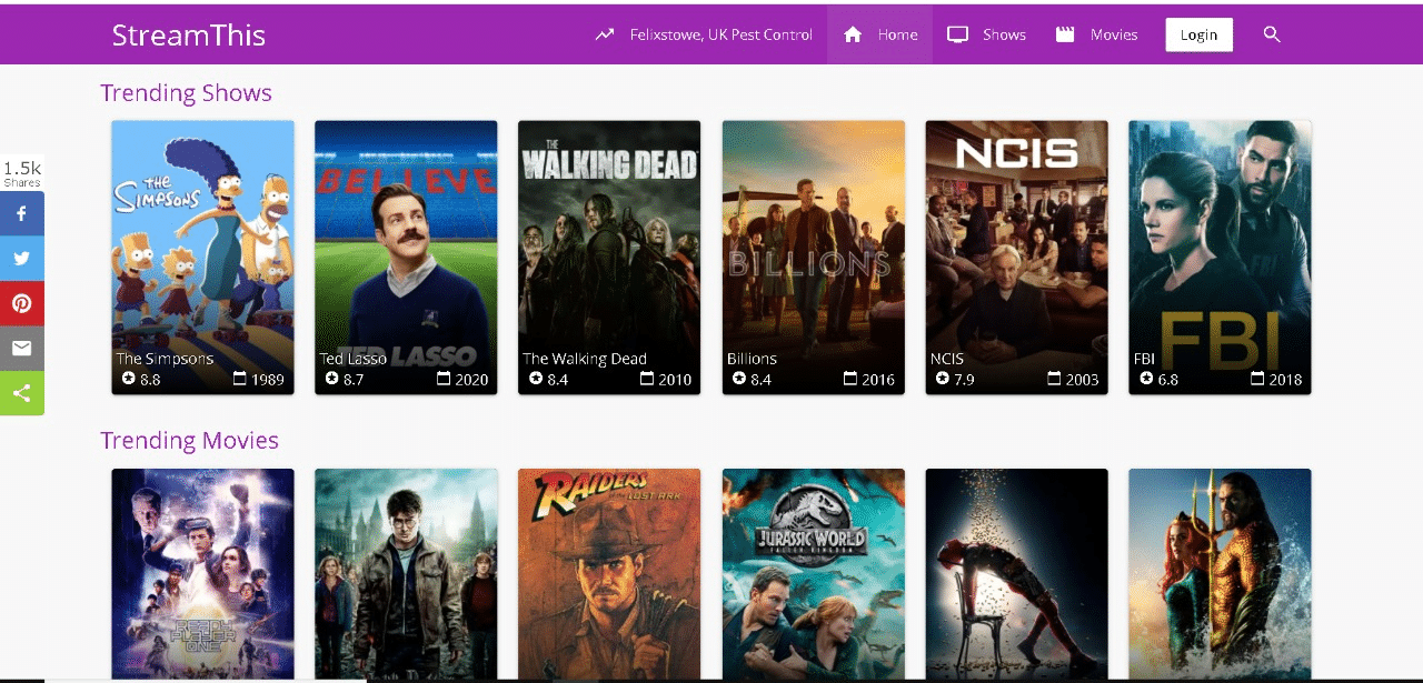 ブラウザでStreamThisを開きます|ファミリーガイを見る場所
