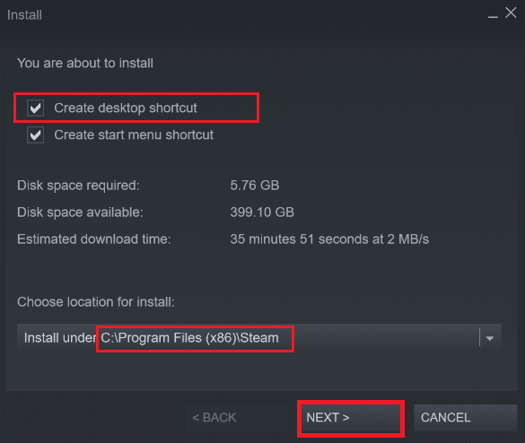 ゲームインストールスチーム作成デスクトップショートカット