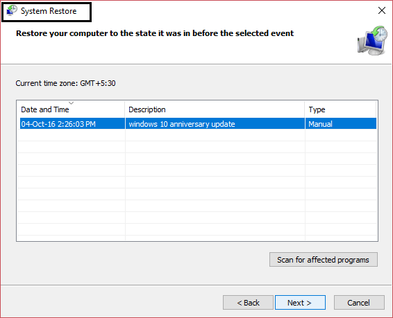 restauration du système | Correction de la mise à jour Windows bloquée ou gelée