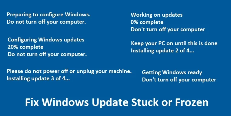 Correction de la mise à jour Windows bloquée ou gelée