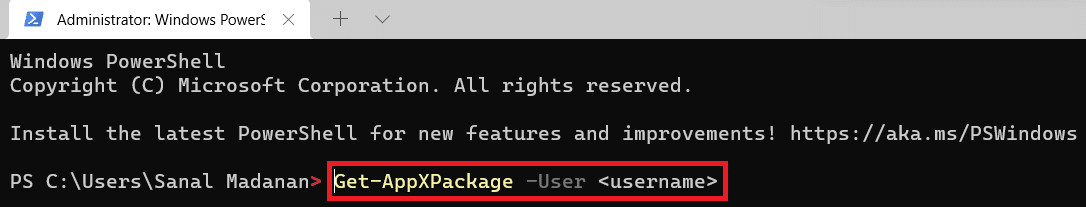perintah untuk mendapatkan daftar aplikasi yang diinstal untuk pengguna tertentu