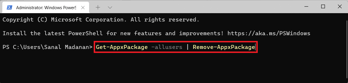 perintah untuk menghapus semua aplikasi bawaan untuk semua pengguna. Cara Debloat Windows 11