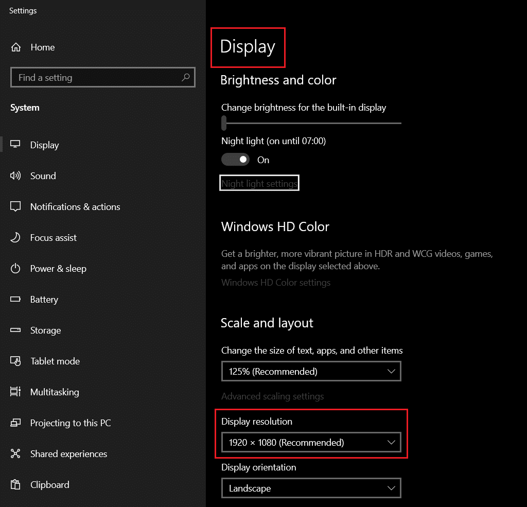 显示分辨率深色主题