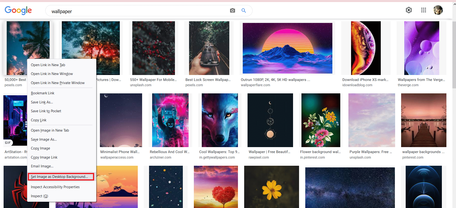 이미지를 바탕 화면 배경으로 설정.....