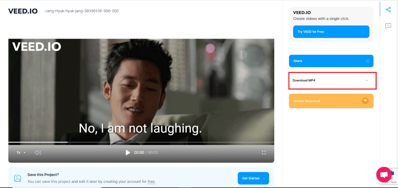 Klik tombol Unduh MP4 | Cara Menambahkan Subtitle ke Film Secara Permanen