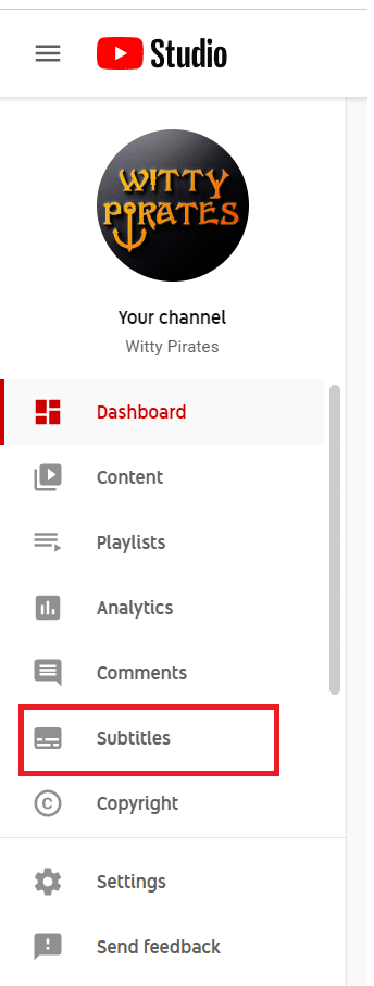 pilih opsi Subtitle.