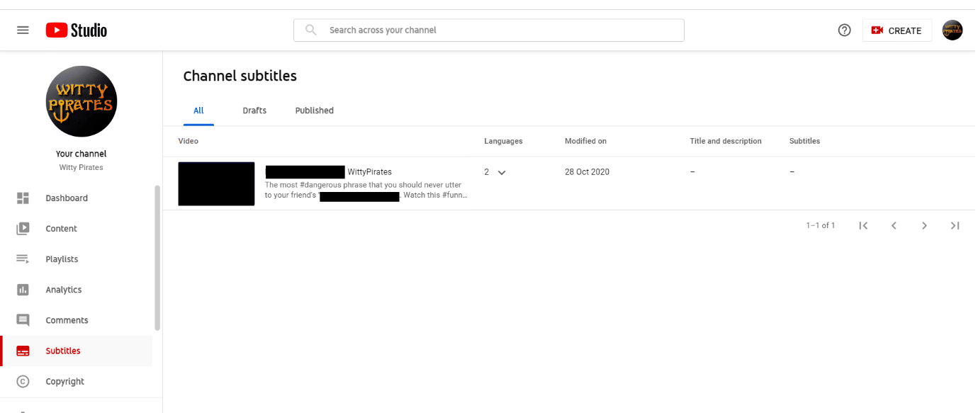 Klik pada video yang Anda ingin subtitlenya disematkan.