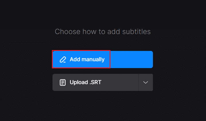 pilih tambahkan opsi secara manual di alat online clideo