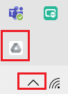 Google Drive-Symbol in der Taskleiste