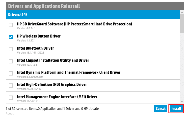 Installieren Sie den Treiber