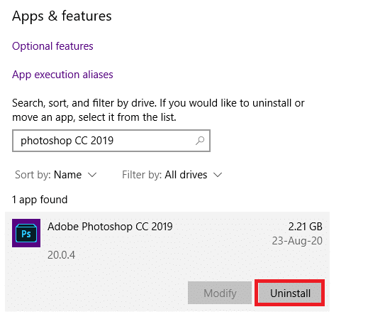 Klicken Sie auf das Programm und wählen Sie Deinstallieren. Beheben Sie das Flackern der Windows 10-Taskleiste