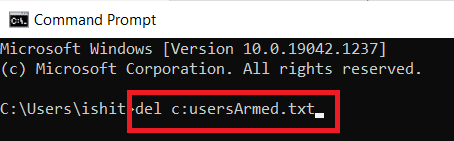 delに続けて、削除するフォルダまたはファイルのパスを入力します。ファイルを強制的に削除する方法Windows10