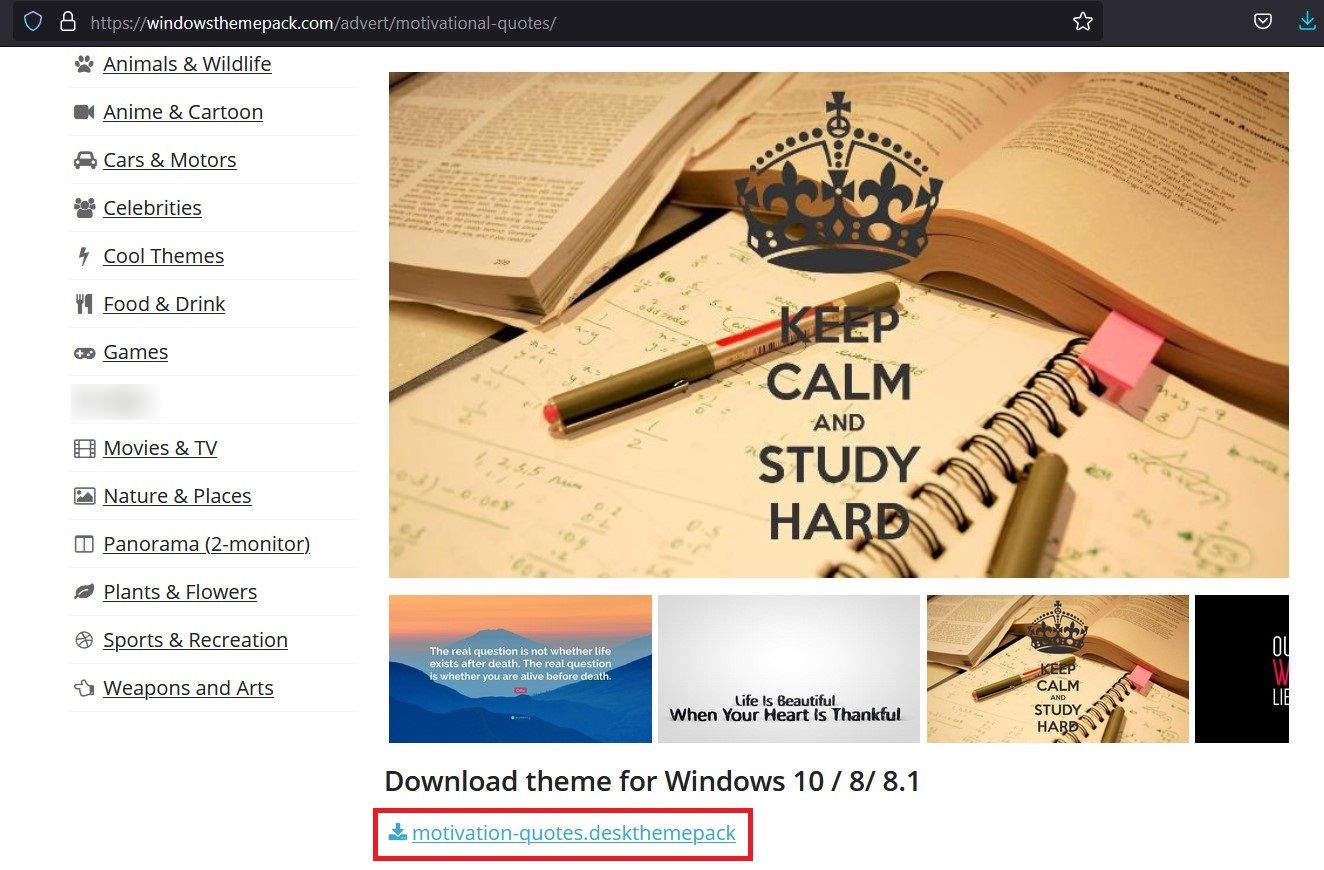 次に、下のリンクをクリックします。Windows10のテーマをダウンロードします。Windows10のテーマをダウンロードする方法
