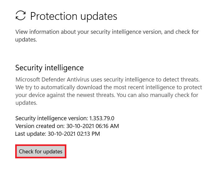보호 업데이트에서 업데이트 확인을 선택합니다. Windows 11 업데이트에서 발생한 오류 문제를 해결하는 방법