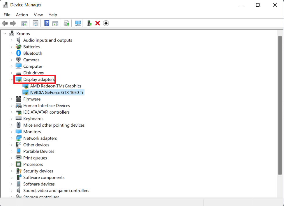 장치 관리자 창. 마우스 커서 문제가 있는 Windows 11 검은색 화면을 수정하는 방법
