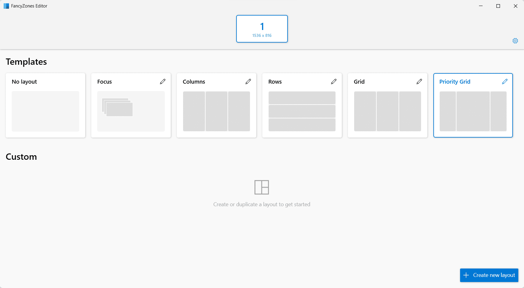 Utilitare Microsoft PowerToys Layout Editor