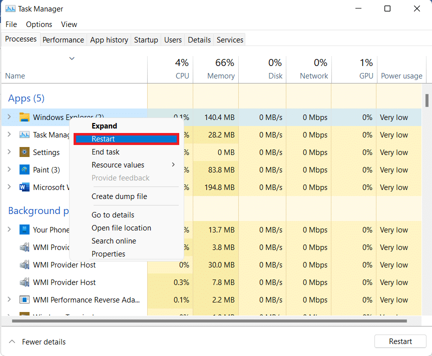 Fenêtre du gestionnaire de tâches. Comment réparer la barre des tâches de Windows 11 ne fonctionne pas