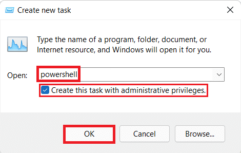 Boîte de dialogue Créer une nouvelle tâche. Comment réparer la barre des tâches de Windows 11 ne fonctionne pas