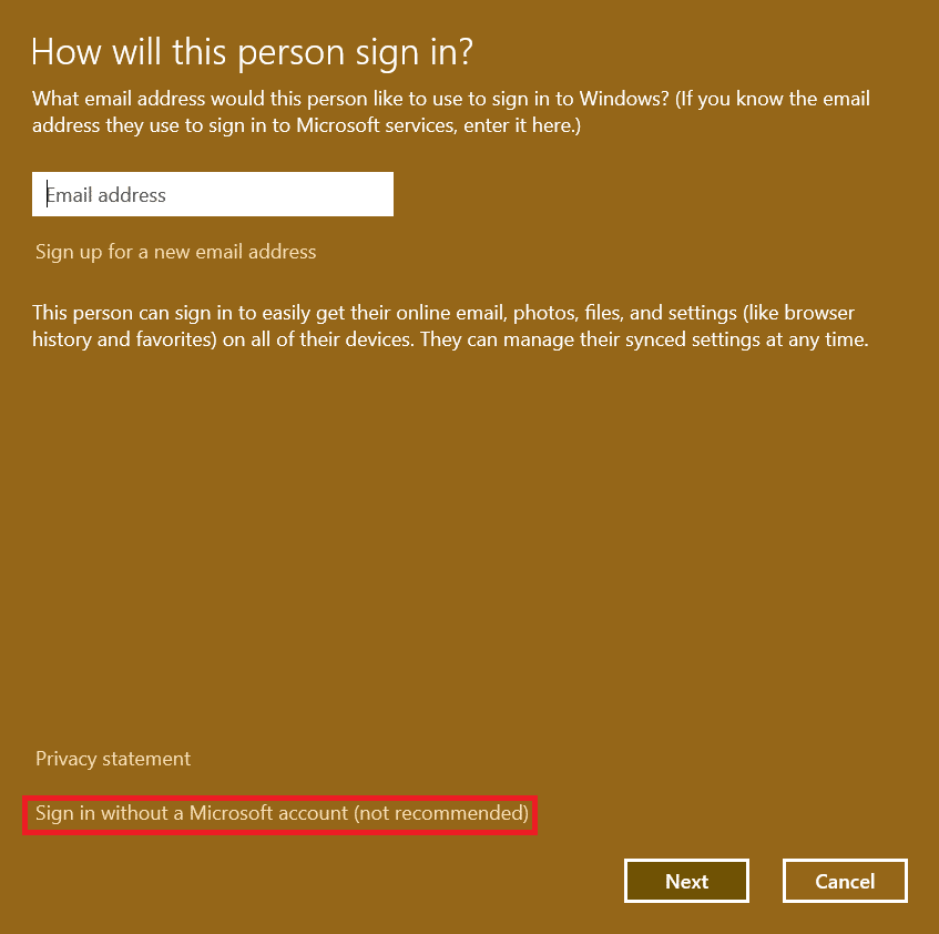 添加用戶窗口。如何在 Windows 11 中創建本地帳戶