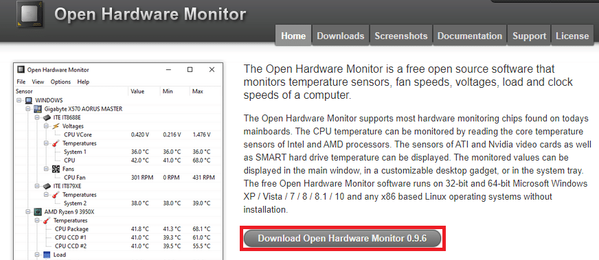 Ouvrez Hardware Monitor, cliquez sur le lien indiqué et téléchargez le logiciel. Comment tester l'alimentation