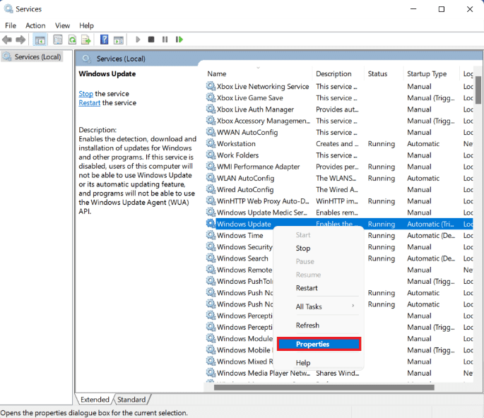 Ventana de servicios. Cómo arreglar las aplicaciones que no se pueden abrir en Windows 11