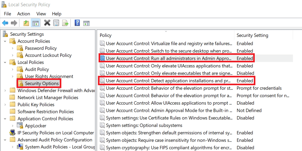 Editor de políticas de seguridad local. Cómo arreglar las aplicaciones que no se pueden abrir en Windows 11