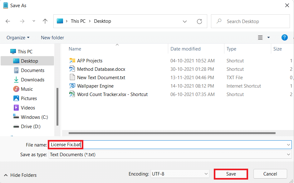 cuadro de diálogo Guardar como. Cómo arreglar las aplicaciones que no se pueden abrir en Windows 11