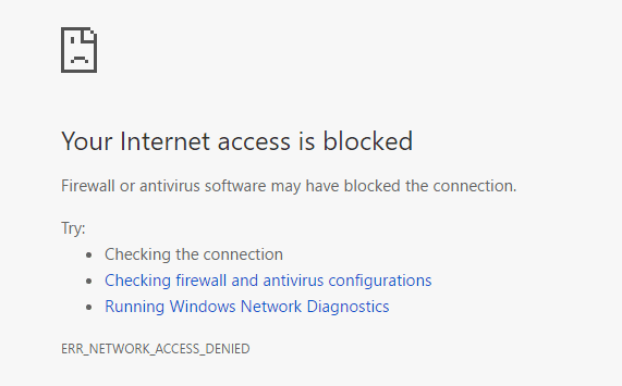 Correction de ERR_NETWORK_ACCESS_DENIED dans Chrome