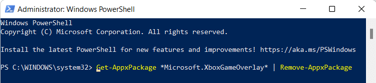 remova xboxgameoverlay para um usuário específico do Windows PowerShell. Como desativar a barra de jogos do Xbox no Windows 11