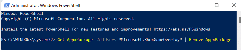 remova xboxgameoverlay para todos os usuários do Windows PowerShell. Como desativar a barra de jogos do Xbox no Windows 11