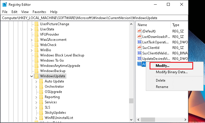 Klik kanan pada registry yang dibuat dan pilih opsi Modify. Cara Memperbaiki Alat Pembuatan Media Windows Tidak Berfungsi