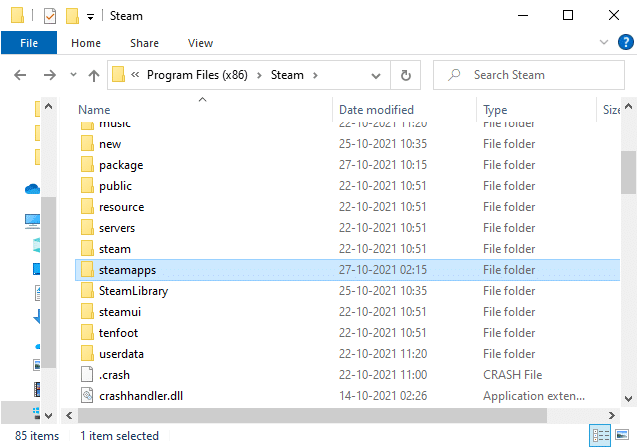 Sekarang, navigasikan ke salah satu dari dua lokasi ini di mana Anda dapat menemukan folder steamapps