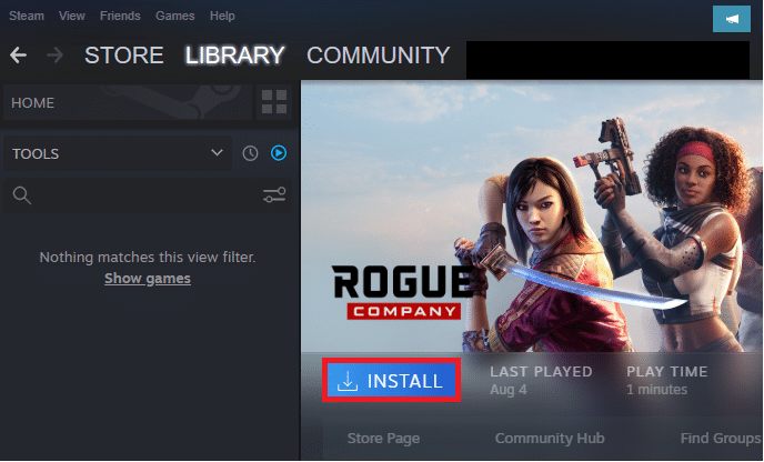 Klik dua kali pada game dan klik tombol INSTALL. Cara Mencadangkan Game Steam