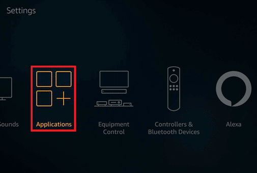 Agora, navegue até Aplicativos em sua Fire TV ou Fire TV Stick