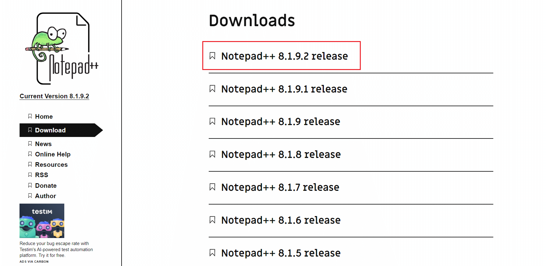 escolha o lançamento na página de download. Como instalar o plugin Notepad++